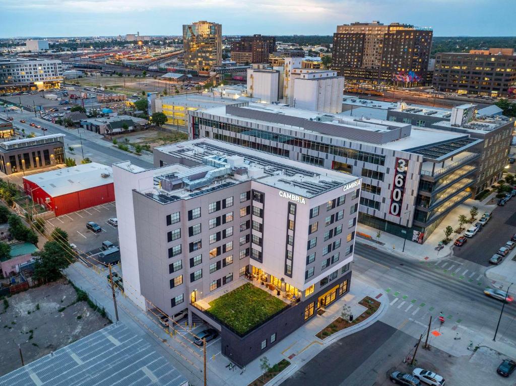 Cambria Hotel Denver Downtown RiNo View of the hotel from above